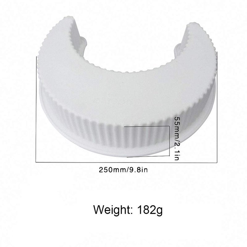 HiParty Crescent Moon Shape Silicone Cake Pan, Crescent Moonlight Sonata Mousse Cake Bread Pizza Baking Mold Kitchen Bakeware Tools - Image 2